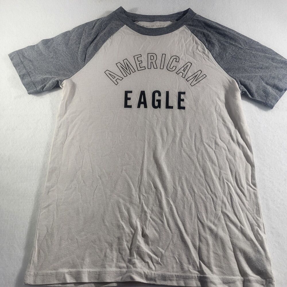 American Eagle Outfitters Mens Size xs White & Gray Short Sleeve Shirt